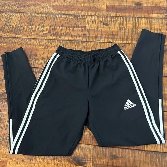 Adidas joggers short length hot sale